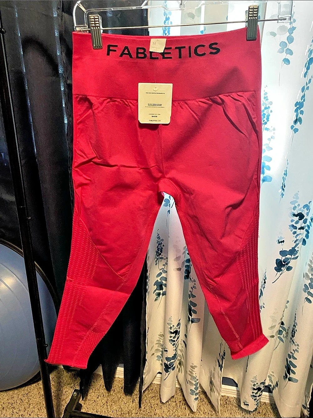 Fabletics Sync High-Waisted Perforated 7/8 Perforated Leggings in Pink Size